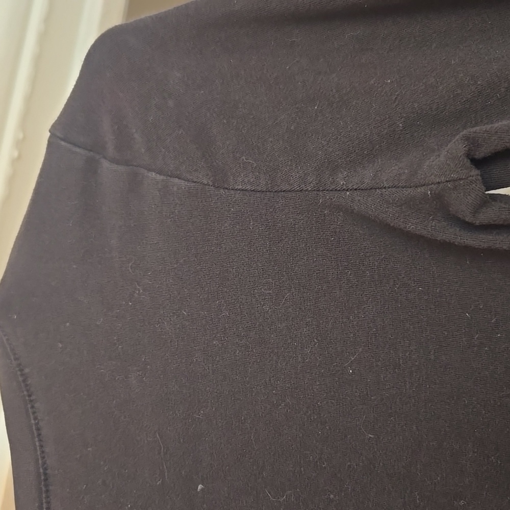 Black Long Sleeve Stretch Tee Women’s Small Cotton Blend Layering Basic - Picture 8 of 9